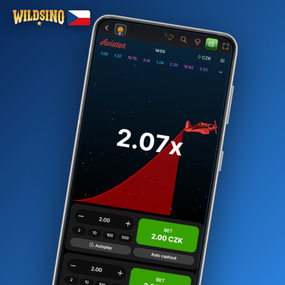 Auto-cashout funkce Aviator na Wildsino s cílovým multiplikátorem 2.00x
