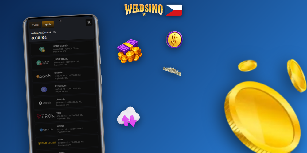Srovnání doby zpracování výběru napříč platebními metodami v kasinu Wildsino