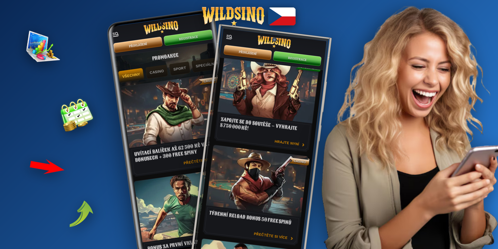 Wildsino bonusy – uvítací, reload, cashback, free spiny a turnaje na jednom místě