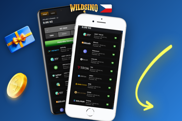 Wildsino minimální vklad přes mobilní prohlížeč na smartphonu kdekoli