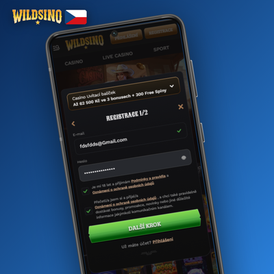 Vytvoření účtu Wildsino e-mailem s ověřovacím odkazem — klasická a spolehlivá metoda registrace