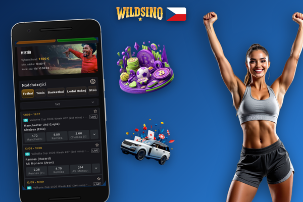 Živý chat zákaznické podpory Wildsino v mobilní aplikaci dostupný nepřetržitě 24 hodin denně